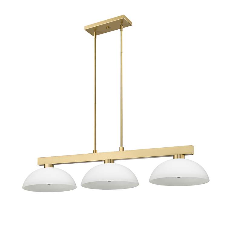 Image 6 Cobalt by Z-Lite Modern Gold with Matte Opal 3 Light Billiard more views
