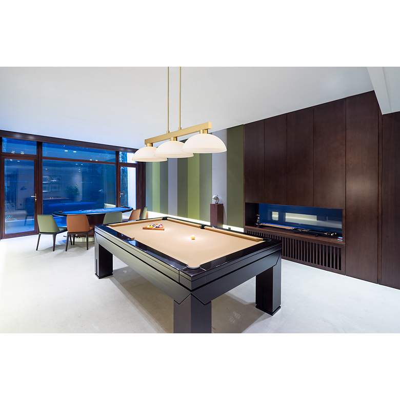 Image 7 Cobalt by Z-Lite Modern Gold with Matte Opal 3 Light Billiard more views