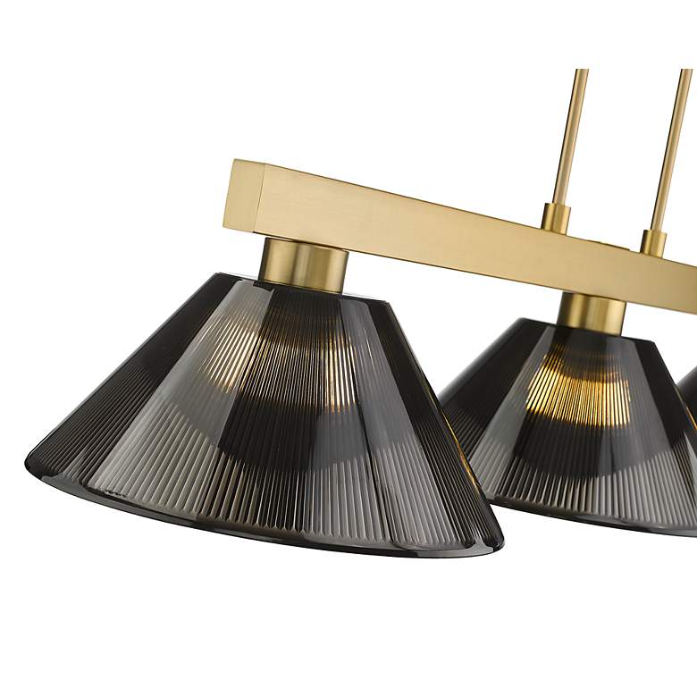 Image 5 Cobalt by Z-Lite Modern Gold with Smoke 3 Light Billiard more views