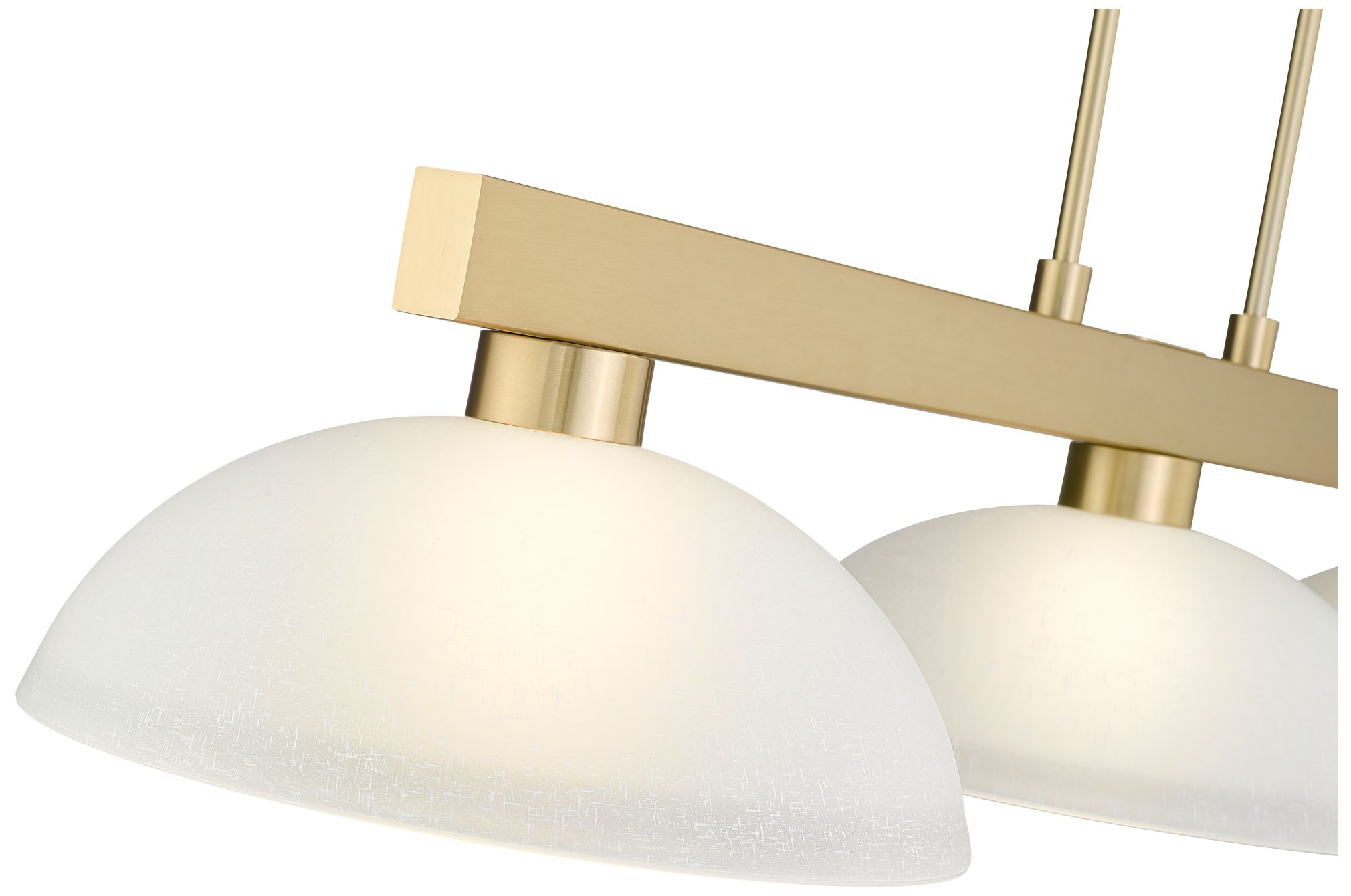 Image 5 Cobalt by Z-Lite Modern Gold with White Linen 3 Light Billiard more views