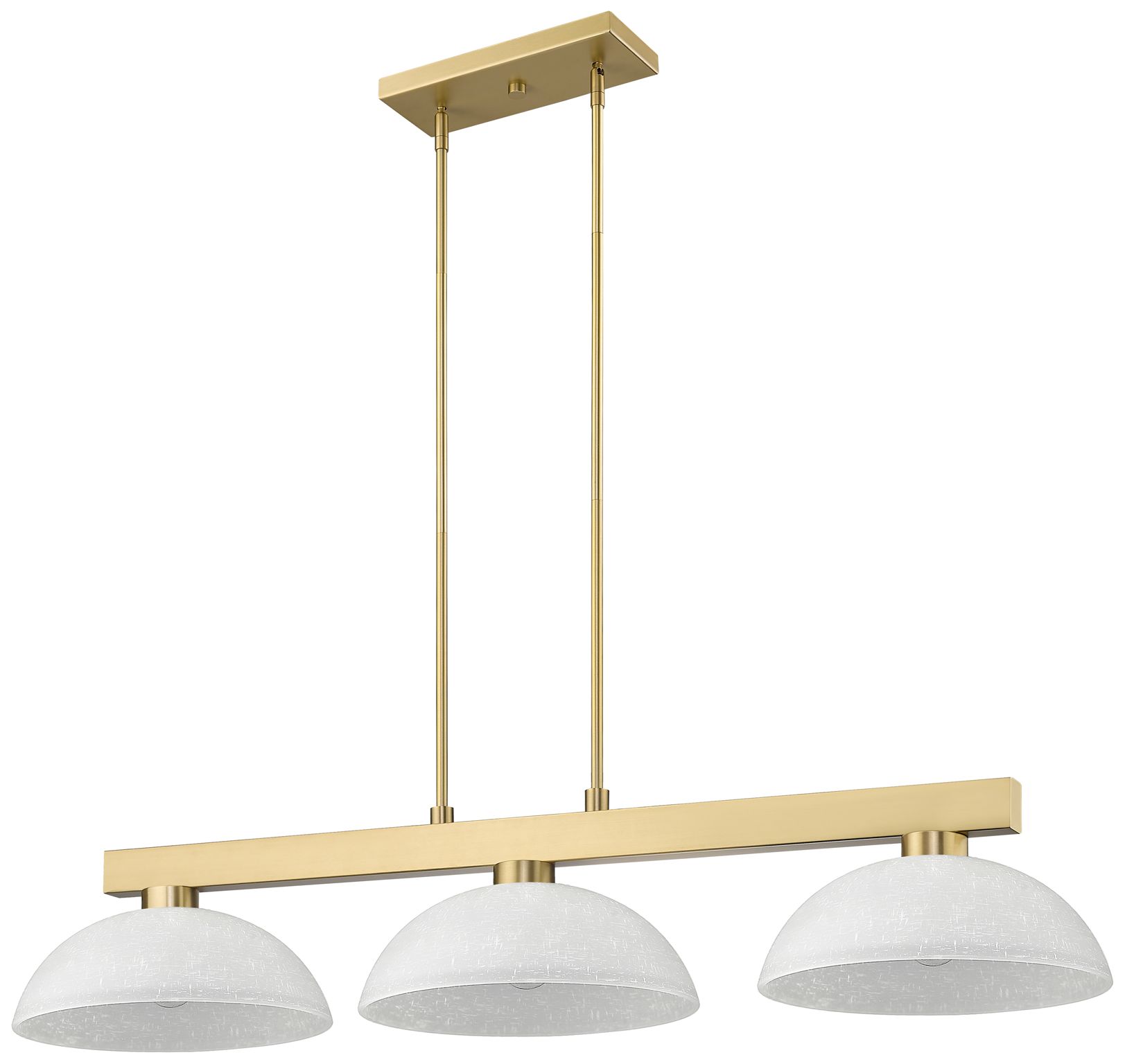 Image 6 Cobalt by Z-Lite Modern Gold with White Linen 3 Light Billiard more views