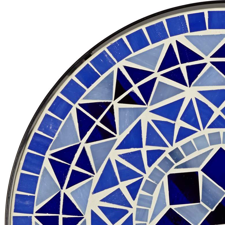 Image 4 Cobalt Mosaic Black Iron Outdoor Accent Table more views