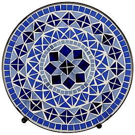 Image4 of Cobalt Mosaic Black Iron Outdoor Accent Table more views