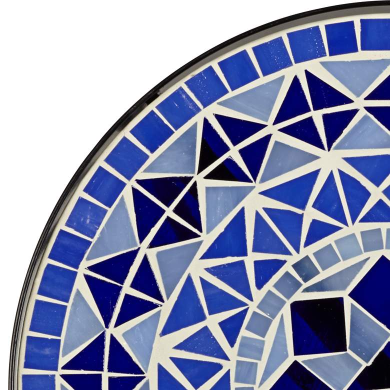 Image 3 Cobalt Mosaic Black Iron Outdoor Accent Tables Set of 2 more views