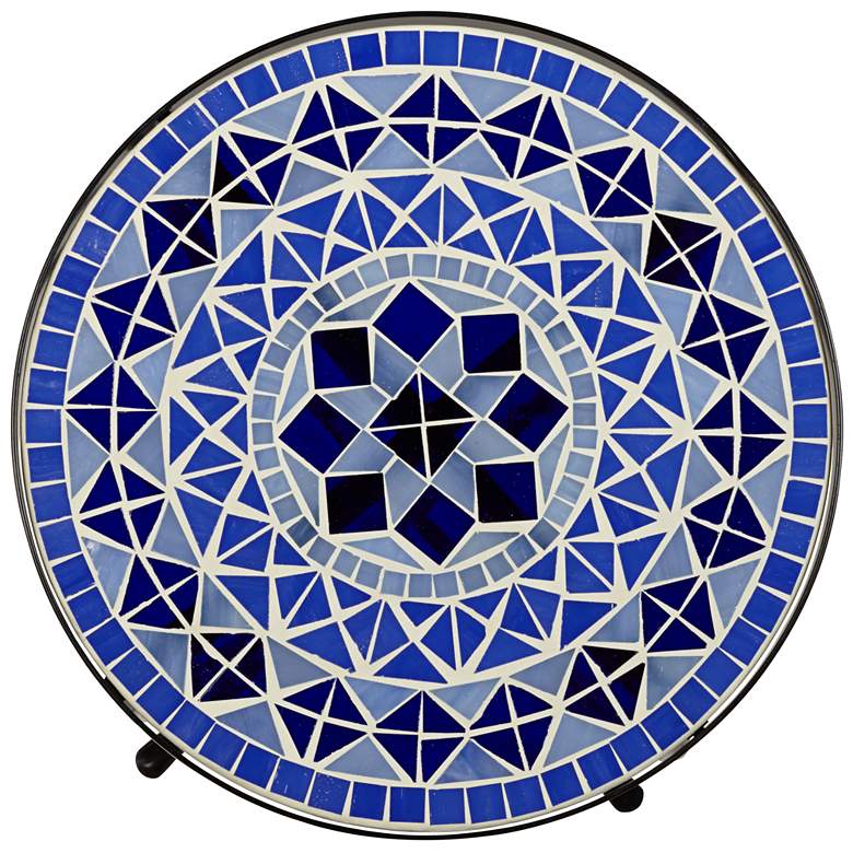 Image 4 Cobalt Mosaic Black Iron Outdoor Accent Tables Set of 2 more views