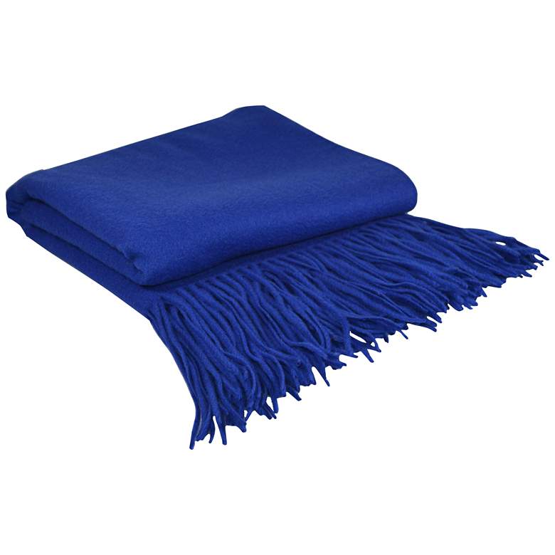 Image 1 Cobalt Signature Cashmere Blend Throw Blanket