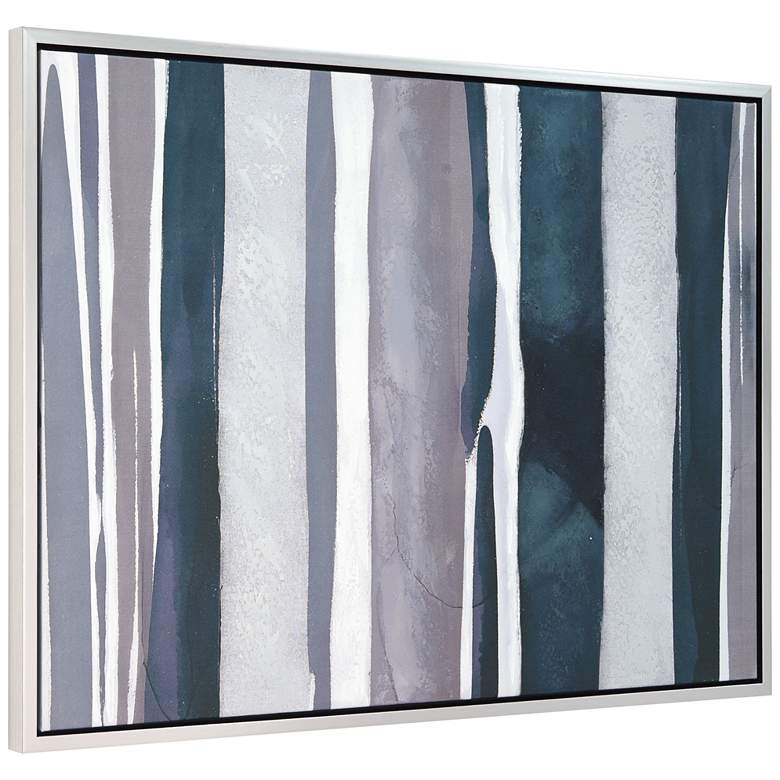 Image 4 Cobalt Streaks 2 40" High Metallic Framed Canvas Wall Art more views