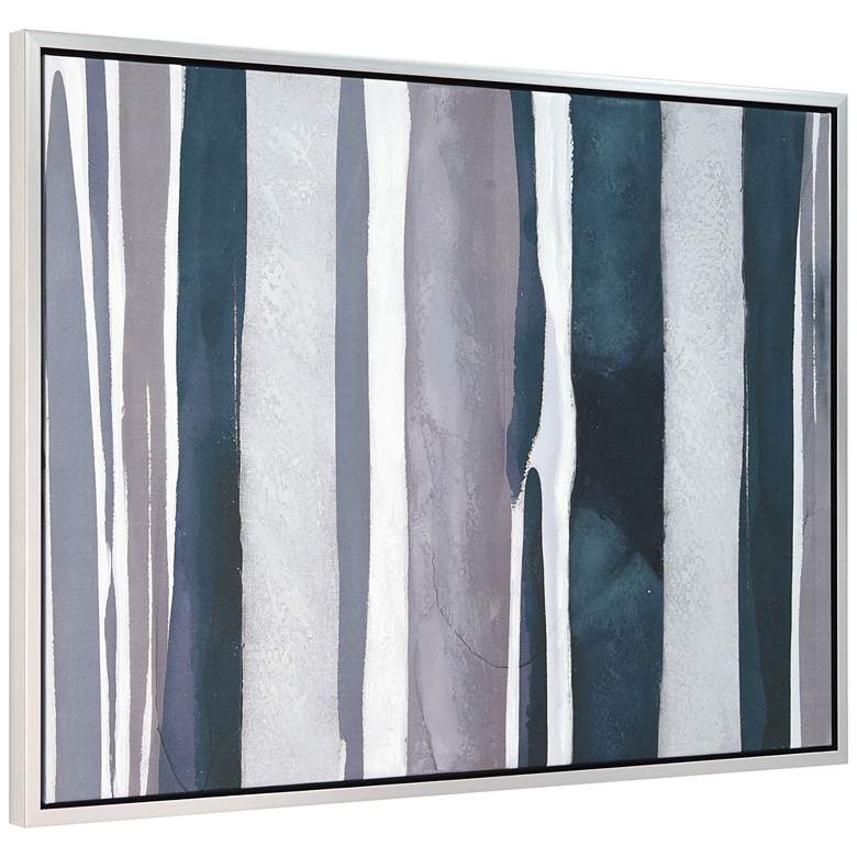 Image 4 Cobalt Streaks 2 40 inch High Metallic Framed Canvas Wall Art more views