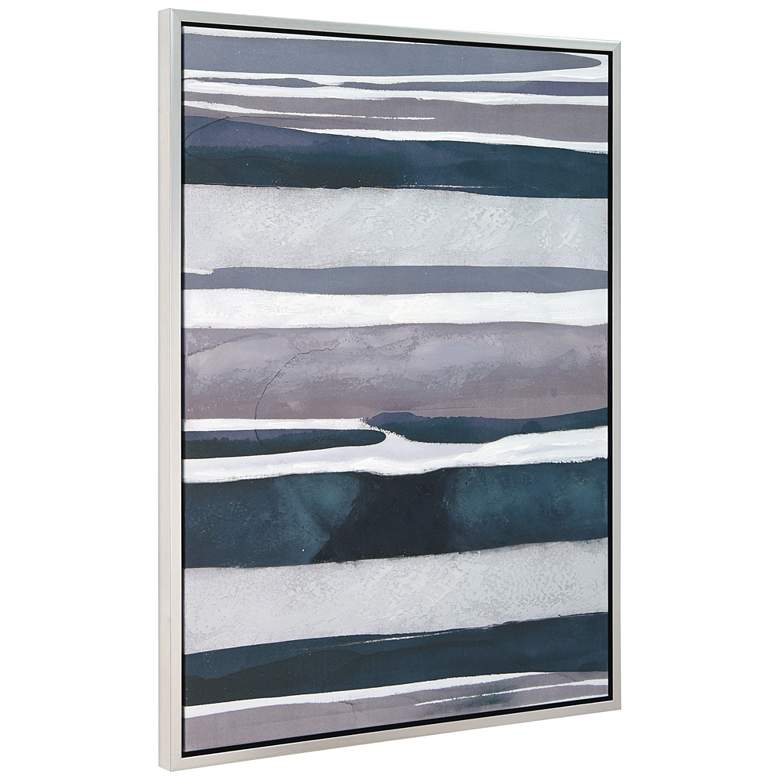 Image 7 Cobalt Streaks 2 40" High Metallic Framed Canvas Wall Art more views
