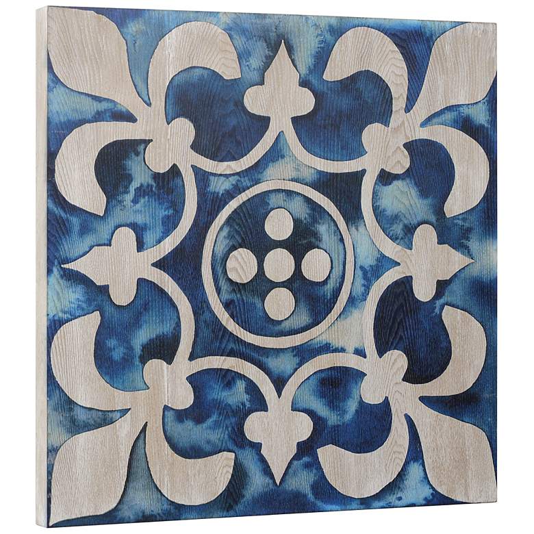 Image 7 Cobalt Tile 24" Square 2-Piece Giclee Printed Wall Art Set more views