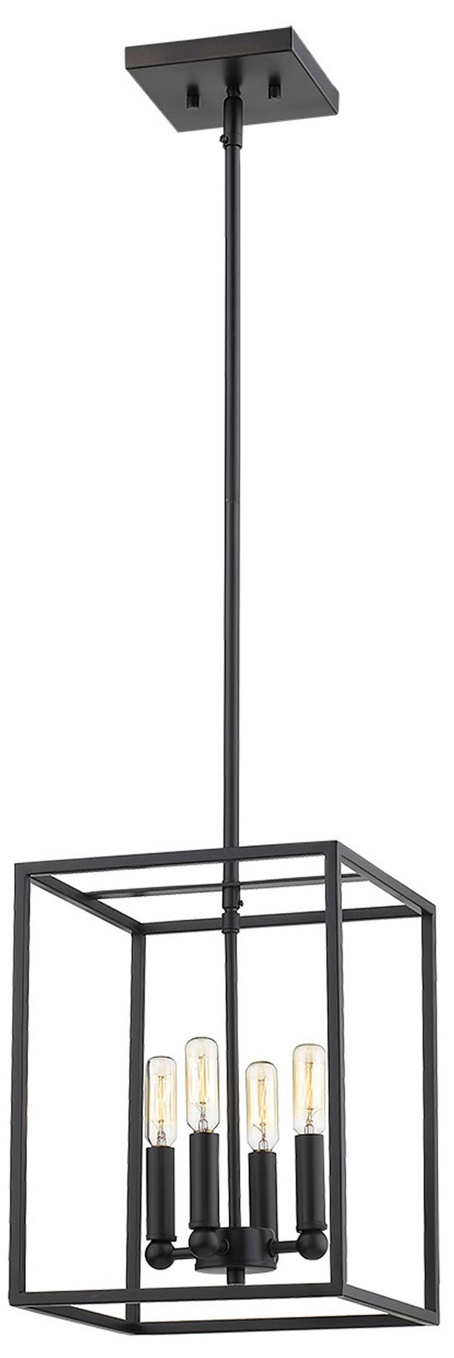 Cobar 4-Light Matte Black Pendant