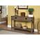 Cobb 48" Wide Carmel Finish 2-Drawer Wood Console Table