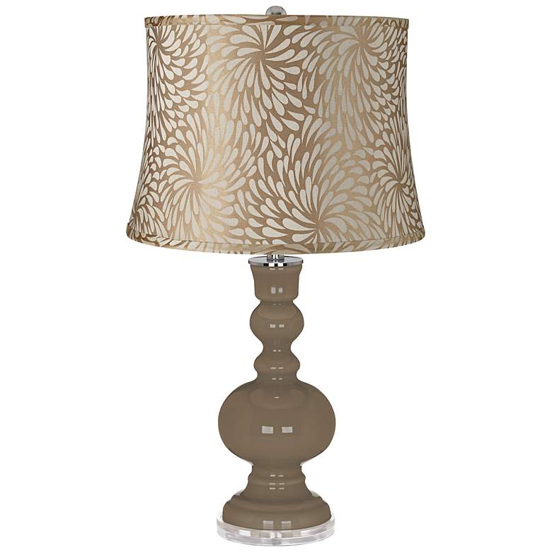 Image 1 Cobble Brown Chrysanthemum Shade Apothecary Table Lamp