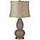 Cobble Brown Chrysanthemum Shade Double Gourd Table Lamp