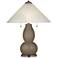 Cobble Brown Fulton Table Lamp with Fluted Glass Shade