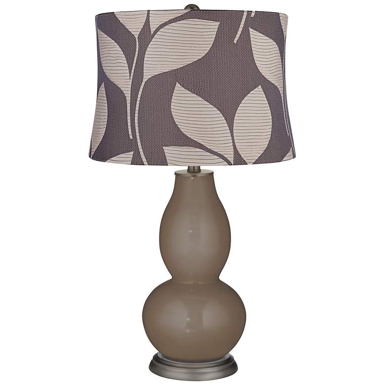 Image 1 Cobble Brown Sand Leaves Shade Double Gourd Table Lamp