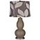 Cobble Brown Sand Leaves Shade Double Gourd Table Lamp