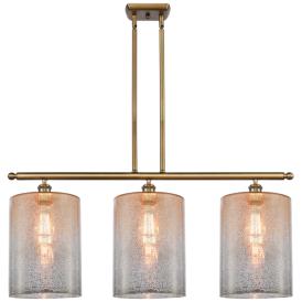 Cobbleskill 10" 3 Light Brushed Brass Island Light w/ Mercury Shade Cobbleskill 10" 3 Light Brushed Brass Island Light w/ Mercury Shade