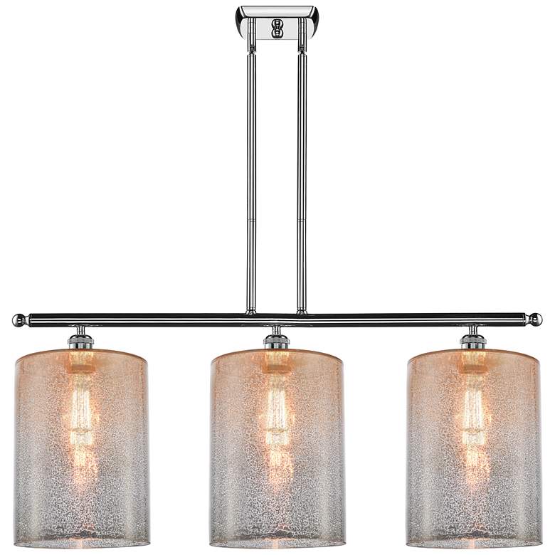 Image 1 Cobbleskill 10" 3 Light Chrome Island Light w/ Mercury Shade