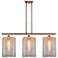 Cobbleskill 10" 3 Light Copper Island Light w/ Mercury Shade