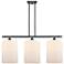 Cobbleskill 10" 3 Light Matte Black Island Light w/ White Shade