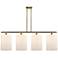 Cobbleskill 10" 4 Light Brass Island Light w/ White Shade