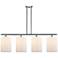 Cobbleskill 10" 4 Light Brushed Nickel Island Light w/ White Shade