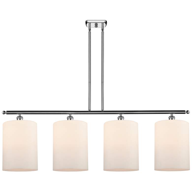 Image 1 Cobbleskill 10" 4 Light Chrome Island Light w/ White Shade