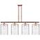 Cobbleskill 10" 4 Light Copper Island Light w/ Swirl Shade
