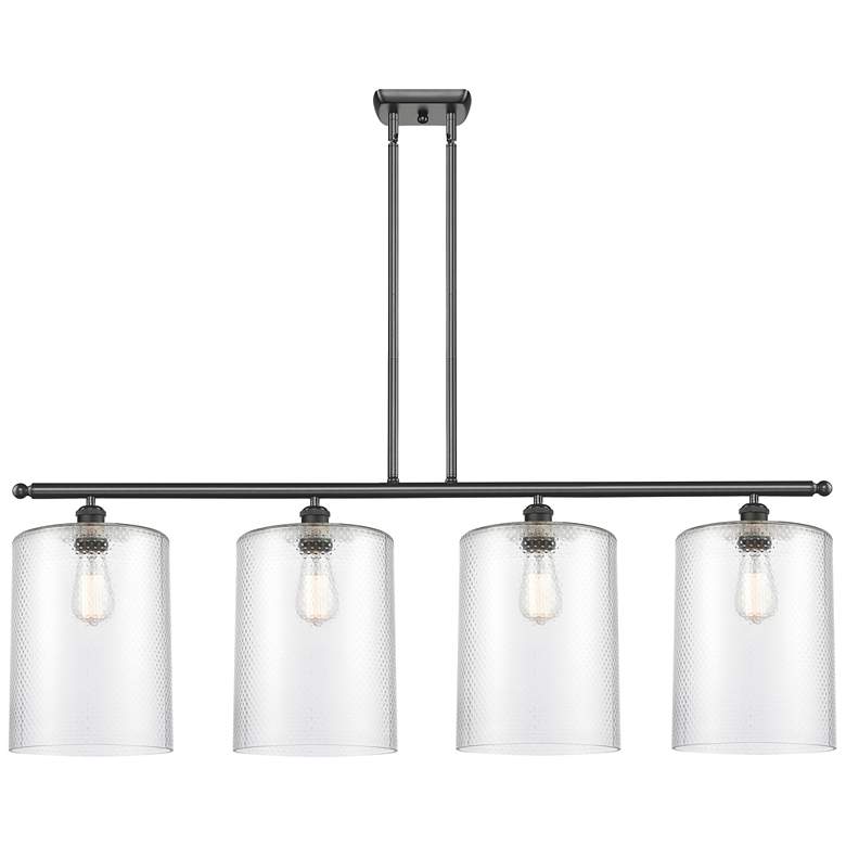 Image 1 Cobbleskill 10" 4 Light Oil Rubbed Bronze Island Light w/ Clear Shade