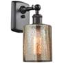 1_Cobbleskill 10" High Bronze Mercury Glass LED Wall Sconce