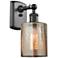 Cobbleskill 10" High Bronze Mercury Glass LED Wall Sconce
