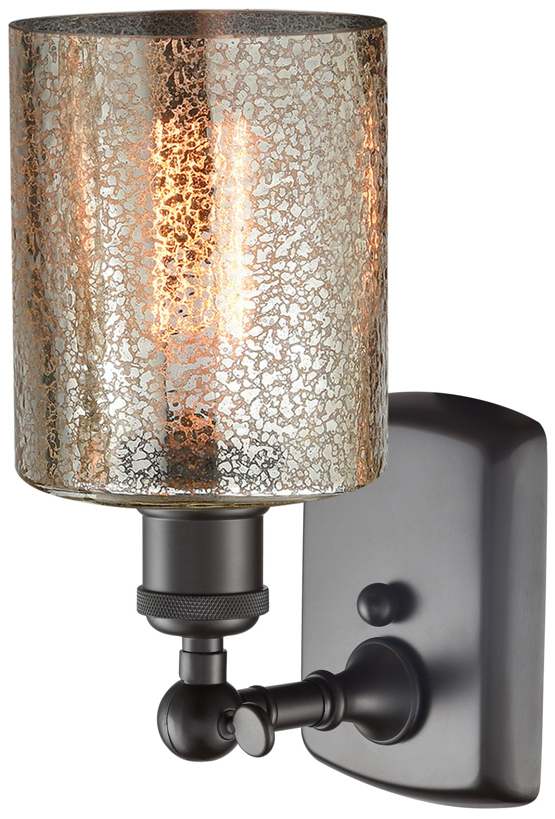Image 2 Cobbleskill 10" High Bronze Mercury Glass LED Wall Sconce more views