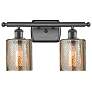 1_Cobbleskill 10"H Bronze and Mercury 2-Light LED Wall Sconce
