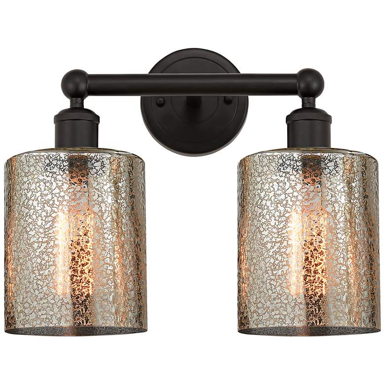 Image 1 Cobbleskill 11 1/2"H Oil-Rubbed Bronze 2-Light Wall Sconce