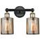 Cobbleskill 11 1/4"H Black 2-Light Wall Sconce w/ Mercury