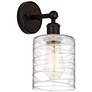 1_Cobbleskill 11 1/4"H Oil-Rubbed Bronze Sconce w/ Swirl Glass