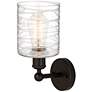 2_Cobbleskill 11 1/4"H Oil-Rubbed Bronze Sconce w/ Swirl Glass more views