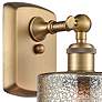 2_Cobbleskill 11" High Brushed Brass and Mercury Wall Sconce more views