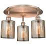 Cobbleskill 16 3/4"W Antique Copper 3-Light Ceiling Light