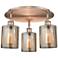 Cobbleskill 16 3/4"W Antique Copper 3-Light Ceiling Light