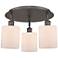Cobbleskill 17.75"W 3 Light Oil Rubbed Bronze Flush Mount w/ White Sha