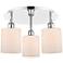 Cobbleskill 17.75"W 3 Light Polished Chrome Flush Mount w/ White Shade