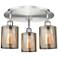 Cobbleskill 17.75"W 3 Light Satin Nickel Flush Mount w/ Mercury Glass