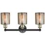 2_Cobbleskill 23" Wide Black Brass Mercury 3-Light Bath Light more views