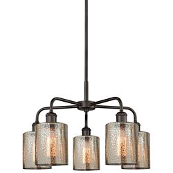 Cobbleskill 23" Wide Oil-Rubbed Bronze 5-Light Chandelier