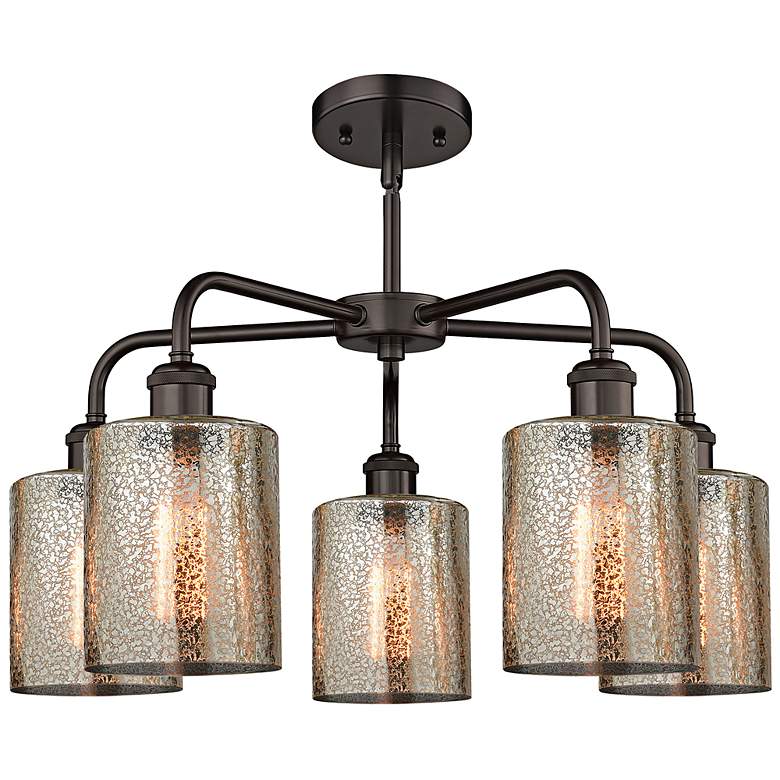 Image 4 Cobbleskill 23" Wide Oil-Rubbed Bronze 5-Light Chandelier more views