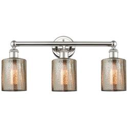 Cobbleskill 23" Wide Polished Nickel 3-Light Bath Light