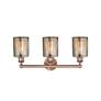 2_Cobbleskill 23"W Copper 3-Light Bath Light w/ Mercury Shade more views