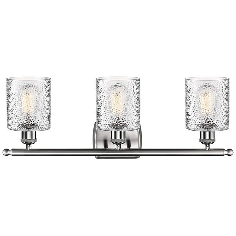 Image 3 Cobbleskill 26 inch Wide Brushed Satin Nickel 3-Light Bath Light more views